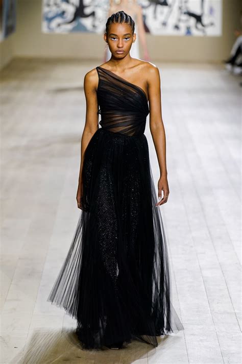 dior outfit|Dior off shoulder gown.